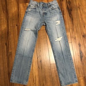 Ambercrombie distressed straight jeans